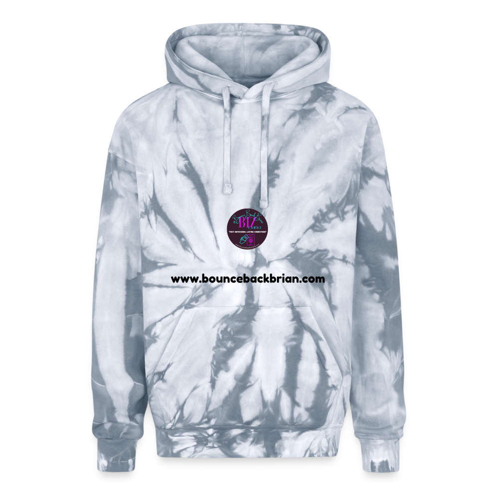 Adult Tie Dye Hoodie - spider silver