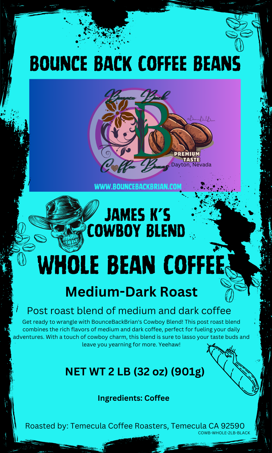 James K's Cowboy Blend Coffee Beans