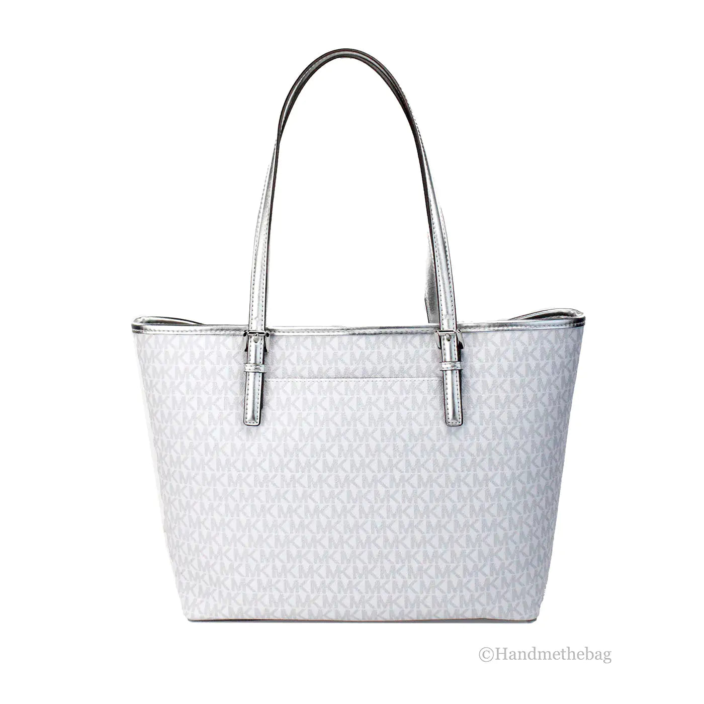 Michael Kors Jet Set Girls Medium White PVC Tote