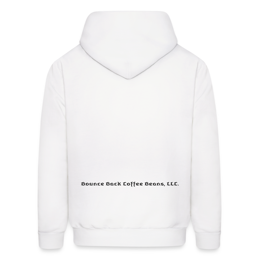 Men's Hoodie "Bounce Back Coffee Beans" Type 1 - white