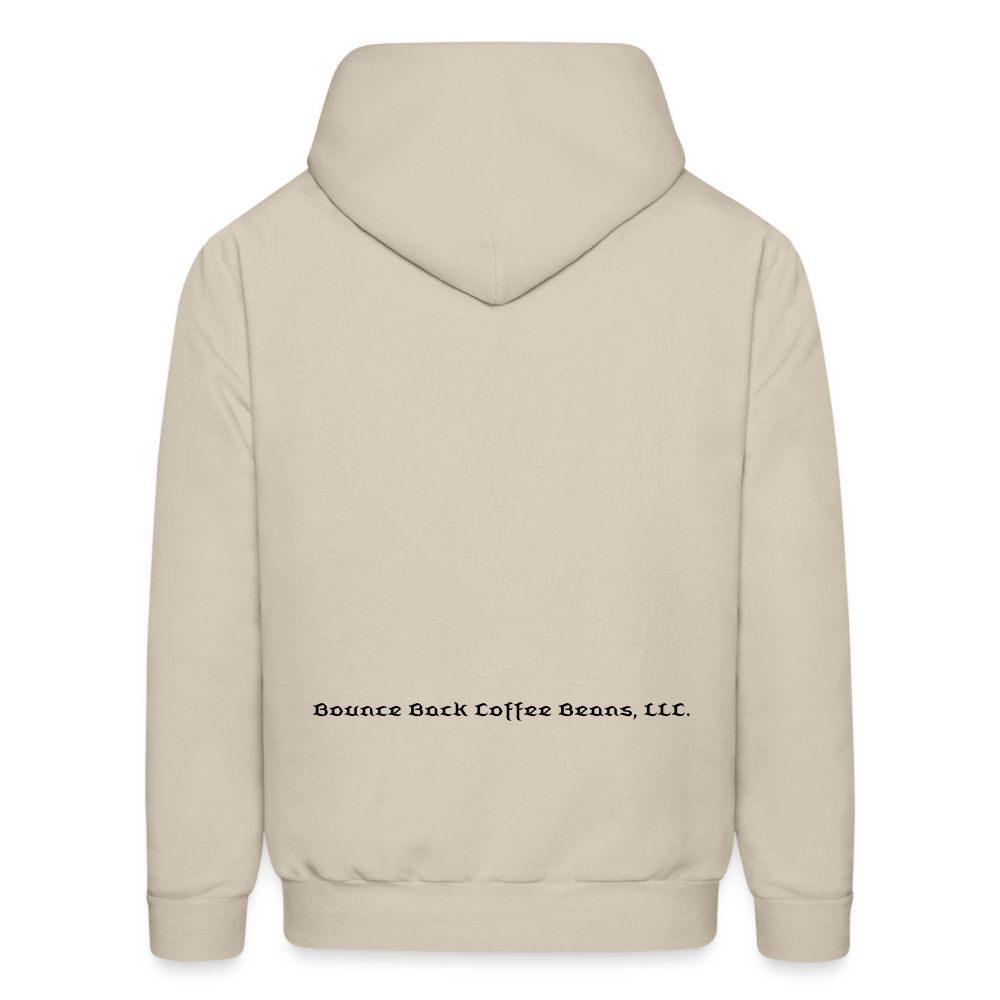 Men's Hoodie "Bounce Back Coffee Beans" Type 1 - Sand