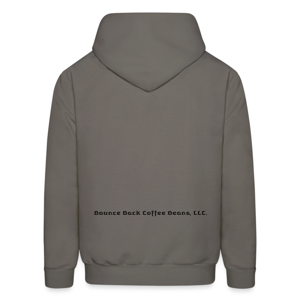 Men's Hoodie "Bounce Back Coffee Beans" Type 1 - asphalt gray