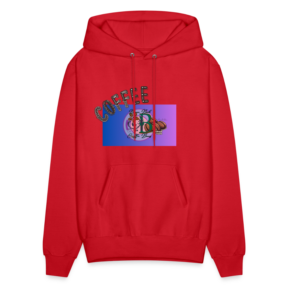 Men's Hoodie "Bounce Back Coffee Beans" Type 1 - red