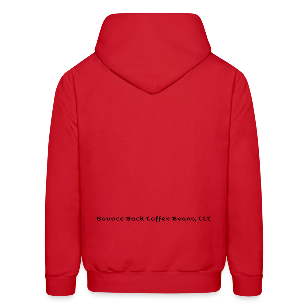 Men's Hoodie "Bounce Back Coffee Beans" Type 1 - red