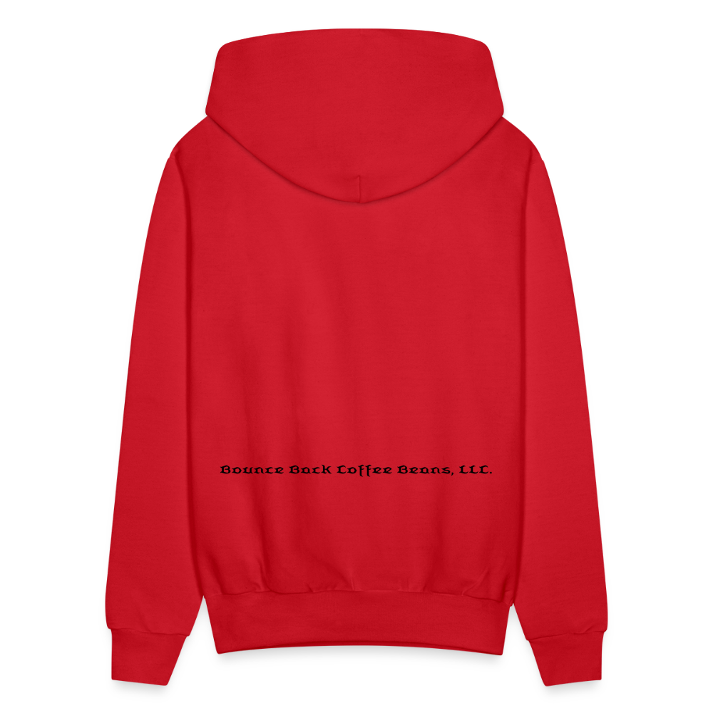 Men's Hoodie "Bounce Back Coffee Beans" Type 1 - red