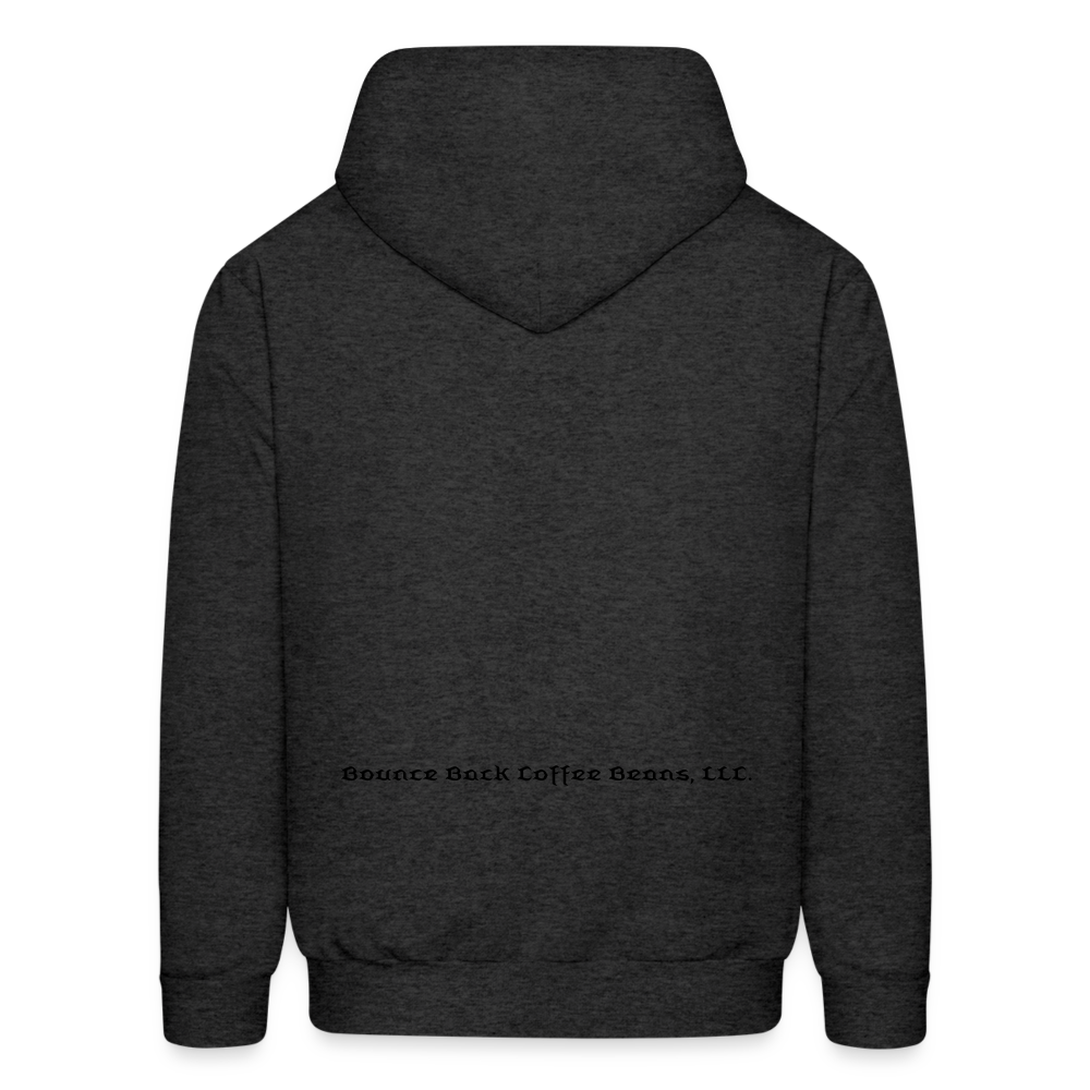 Men's Hoodie "Bounce Back Coffee Beans" Type 1 - charcoal grey