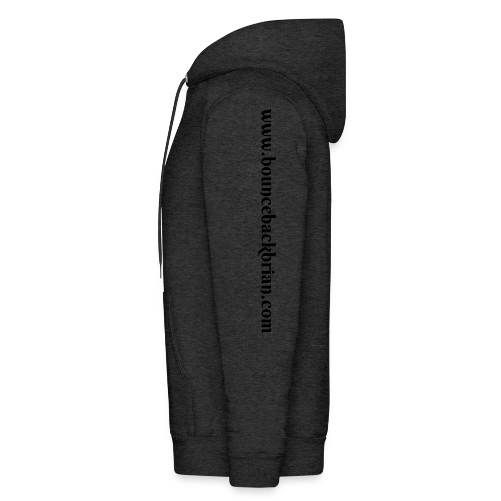 Men's Hoodie "Bounce Back Coffee Beans" Type 1 - charcoal grey