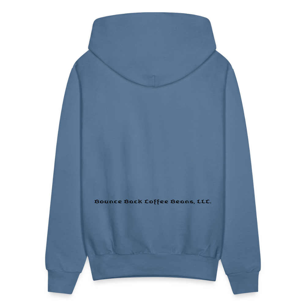 Men's Hoodie "Bounce Back Coffee Beans" Type 1 - denim blue