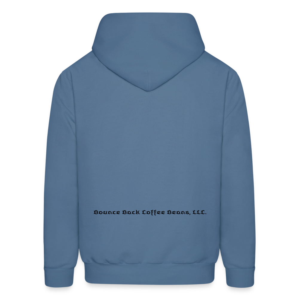 Men's Hoodie "Bounce Back Coffee Beans" Type 1 - denim blue