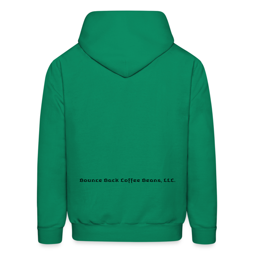 Men's Hoodie "Bounce Back Coffee Beans" Type 1 - kelly green