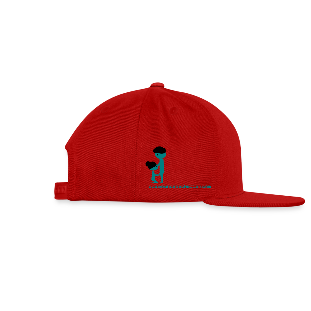 Snapback Baseball Cap- Toxic As Fuck - red